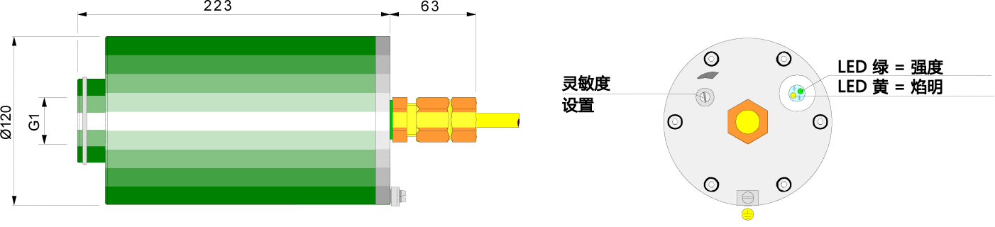 BFI CFC2000UV一体式紧凑型火焰控制器火焰防护封装